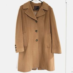 Anne Klein wool / cashmere blend coat camel
